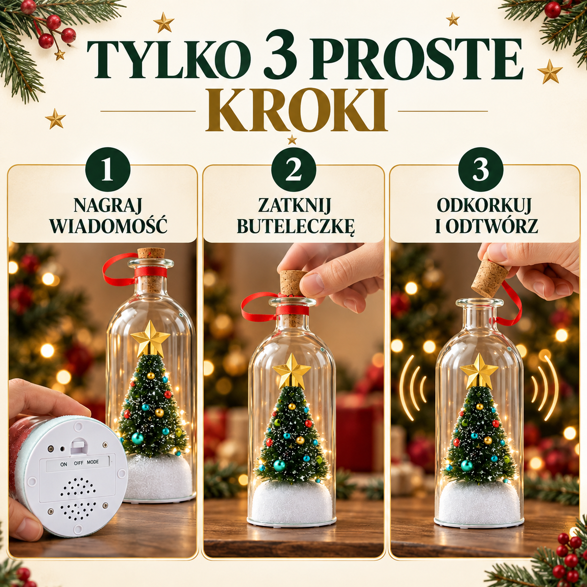 Nubili MagicTree - Świąteczna butelka z nagraniem